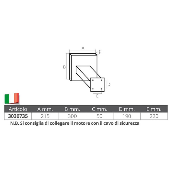 Support moteur en alliage léger Fni Max 9,9 CV pour 4t et 25 CV pour 2t