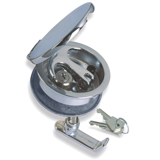 Foresti E Suardi Chromed Brass Flush Hatch Lock Diam.  Mm.84