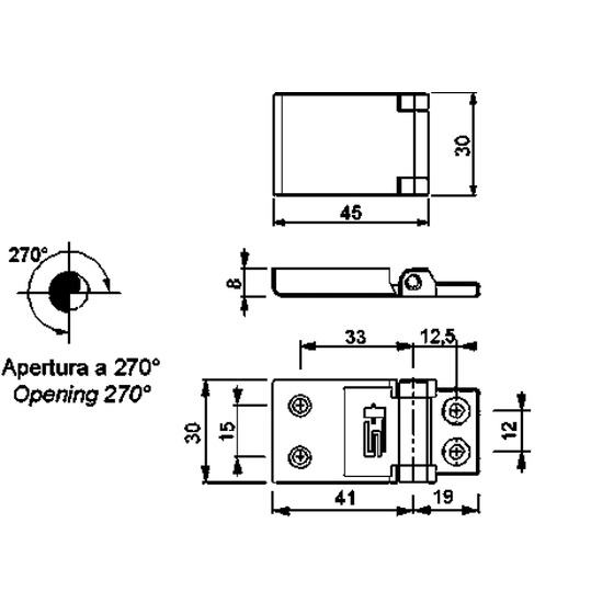 Foresti E Suardi Flat Hinges Mm.45x30