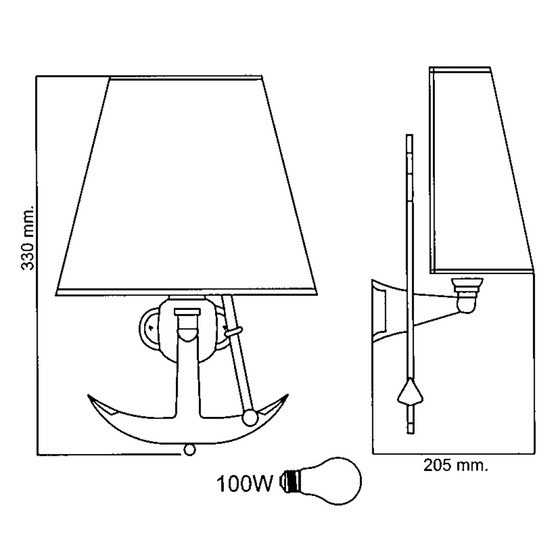 Foresti E Suardi Wall Lamp With Ancor