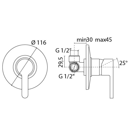 Foresti E Suardi Arena Shower Mixer