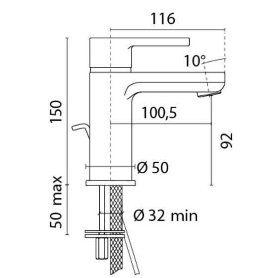 Foresti E Suardi Arena Washbasin Mixer