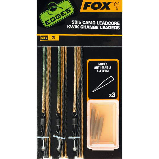 Fox Edges 50lb Camo Leadcore Kwik Change Leaders