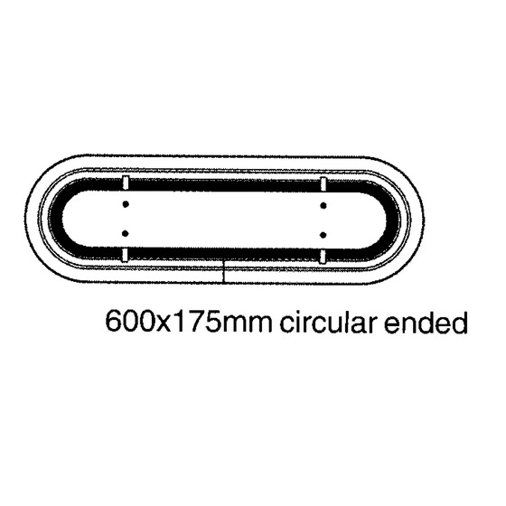 Prise d'air en aluminium Gebo Boomsma Bv 600x175mm