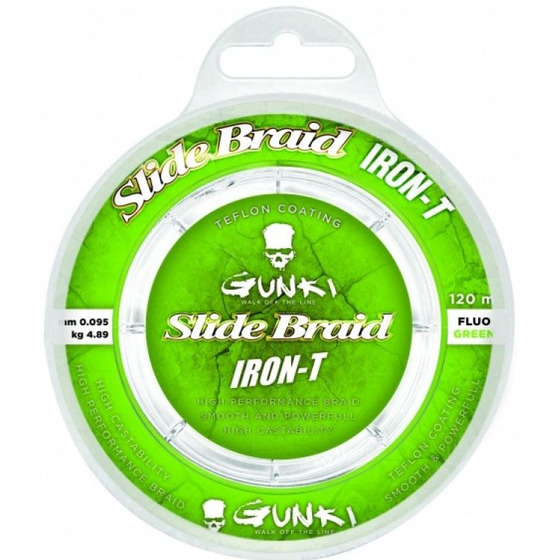 Gunki Slide Braid Iron-T 120 Fluo Green