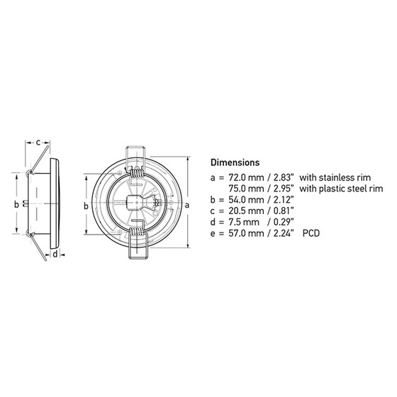 Hella Marine Euroled 75 Spotlight