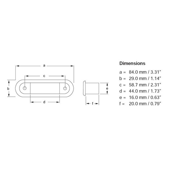 Hella Marine Oblong Led Courtesy Light - 30 � Light