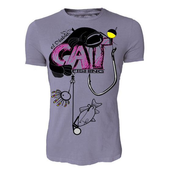 Hotspot Design T-Shirt Cat Fishing