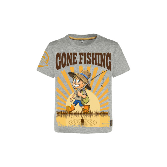 Hotspot Design T-shirt Children Gone Fishing - Size 9/11 Years
