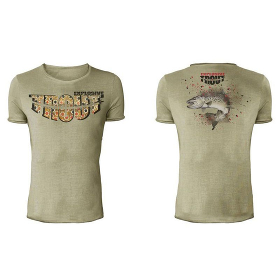 Hotspot Design Vintage T-Shirt Explosive Trout