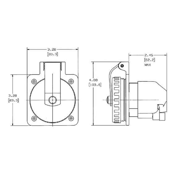 Hubble Inox Plug 2p+t 230v. 16a Ip56