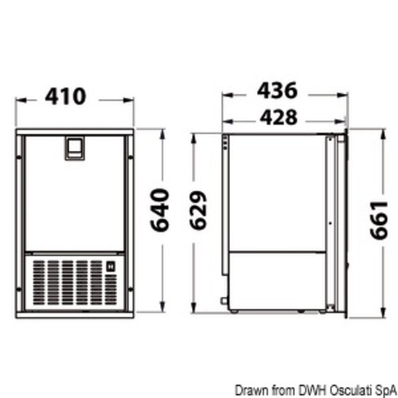 Indel - Machine à glaçons Isotherm White Ice Inox Isotherm par Indel Webasto Marine