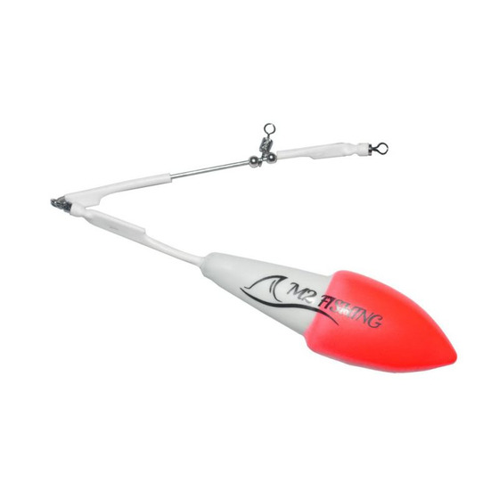 M2 Fishing Surf Top zweifarbig mit weiß-roten Rig