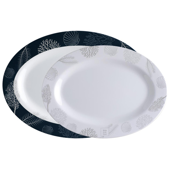 Assiettes ovales Marine Business Living