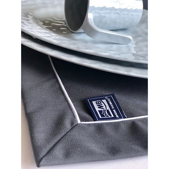 Marine Business Waterproof Anthracite Tablecloth