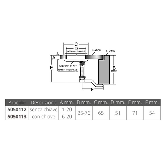 Ville Marine Alzapagliolo Inox 316 Ø Mm.78