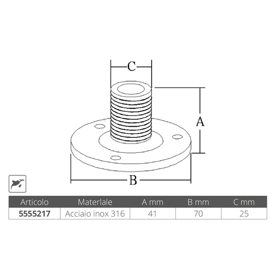 Marine Town Stainless Steel Fix Base