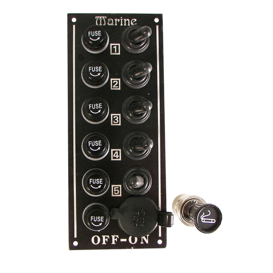 Marine Town Electric Panel 5 Switches And 1 Socket