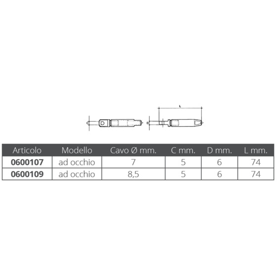 Mavimare S.s. Aisi 316 Eye Terminal