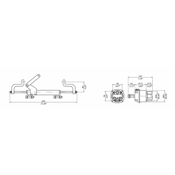 Mavimare Timoneria Idraulica Gf90bt pour moteur Yamaha 40/50/60 Hp