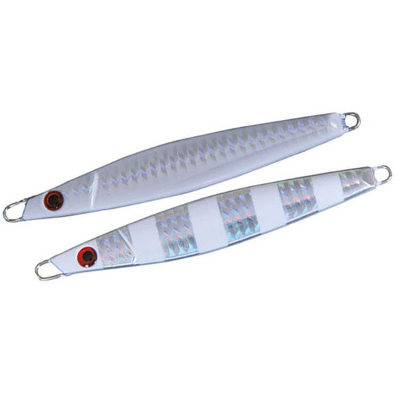 Nomura Sato Single Hook 14 g - 5.6 cm - Chrome Holo Stripes