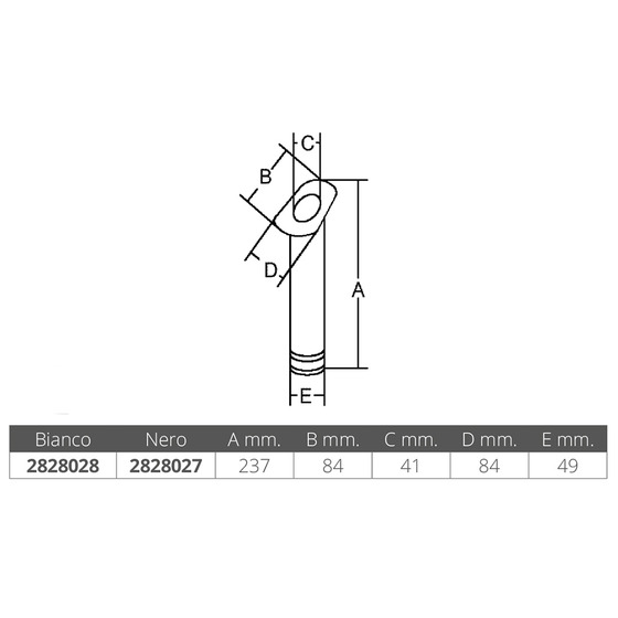 Nuova Rade Straight Rod Holder