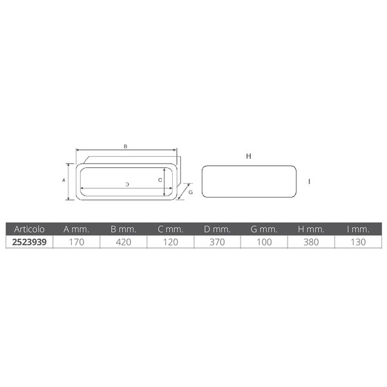 Nuova Rade Equipment Holder Mm.420x170x100d