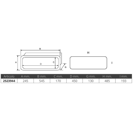 Nuova Rade Equipment Holder Mm.545x245x130d