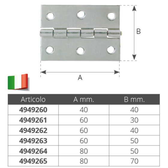 Olcese Ricci Butt Hinges