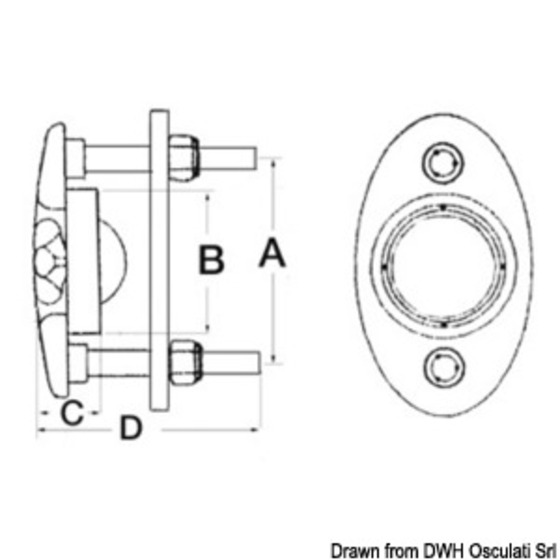 Osculati Flush Mount Water-skiing Rope Hook