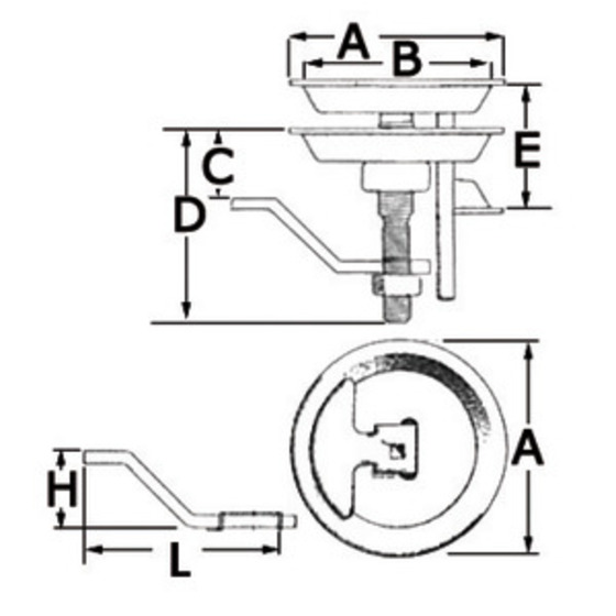 Osculati Lift And Turn Latch With Compression System