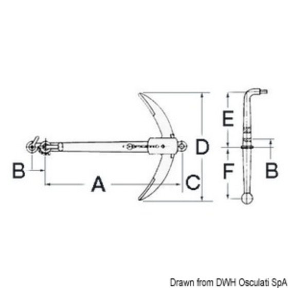 Osculati Admiralty Anchor