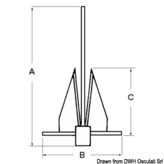 Osculati Danforth Type Aisi316 Anchor