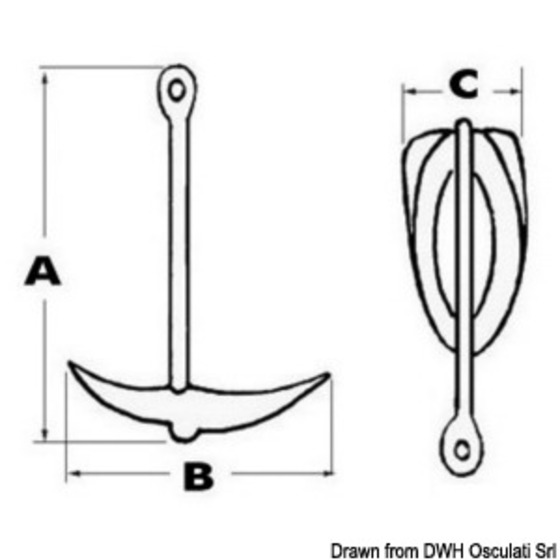 Osculati Folding Grapnel Anchors