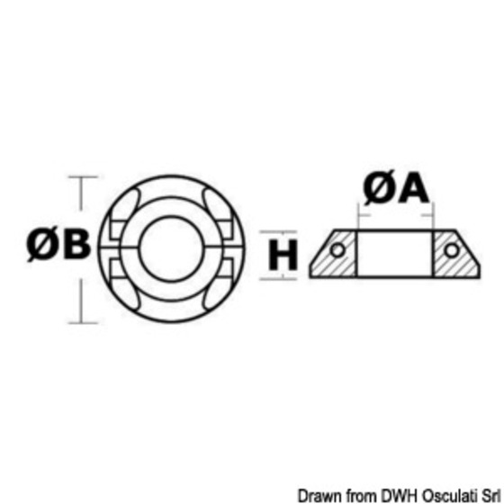Osculati Ring For Volvo Sail Drive Leg With Max-prop Propeller
