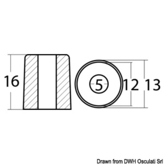 Osculati Anode Cylinder For Yamaha 2.5/70hp