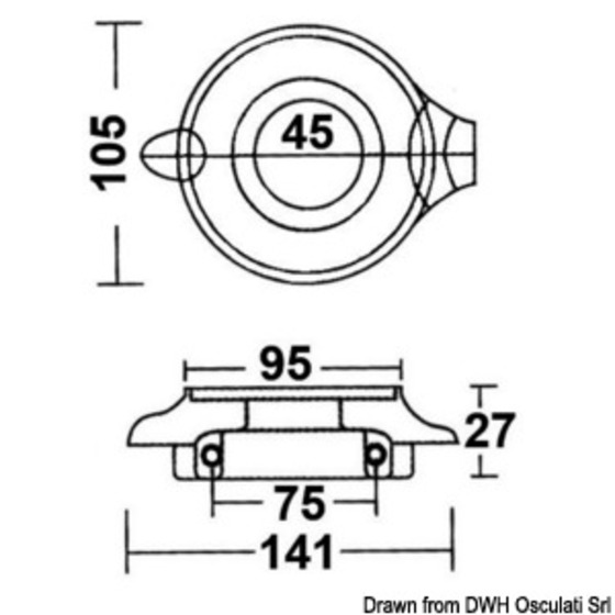 Ánodo Osculati En Dos Piezas Para Collar De Impulsión De Vela Ø 107 Mm