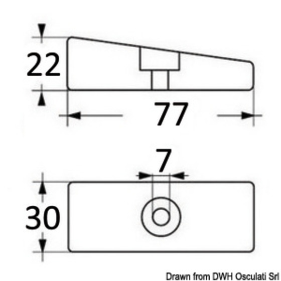 Osculati-Anode für Mercury 30/300 PS 2- und 4-Takt