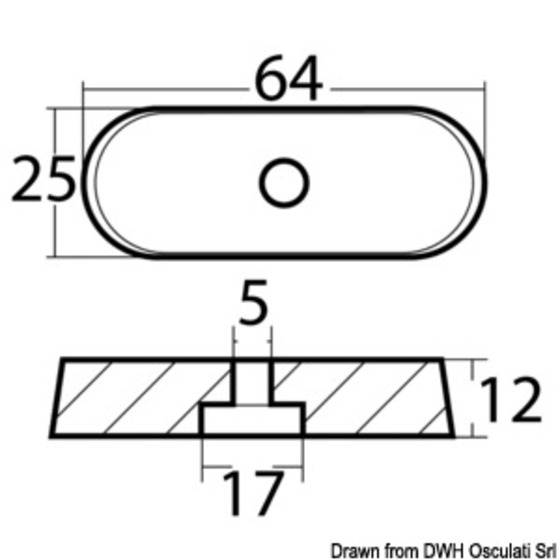 Osculati Fußanode für Yamaha 6/8/9,9 PS 4-Takt-Motoren