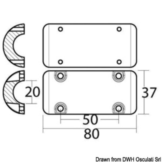 Osculati Ersatzanode Bug-/Heckpropeller für Side-Power (Sleipner)