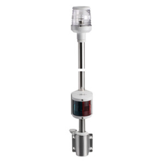 Osculati Classic Pole With Combined Lightsmade Of Stainless Steel