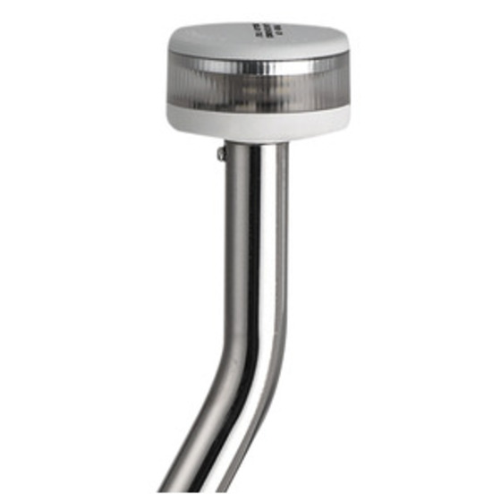 Osculati Pole Light With Evoled 360° Light - Pull-out Angular Version With Stainless Steel Baseflat Mounting