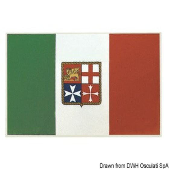 Drapeau italien autocollant Kissed