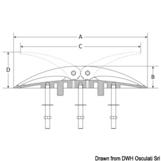 Osculati Wing Pop-up Cleat