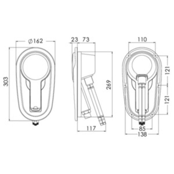 Osculati Adriana Recess-fit Deck Shower