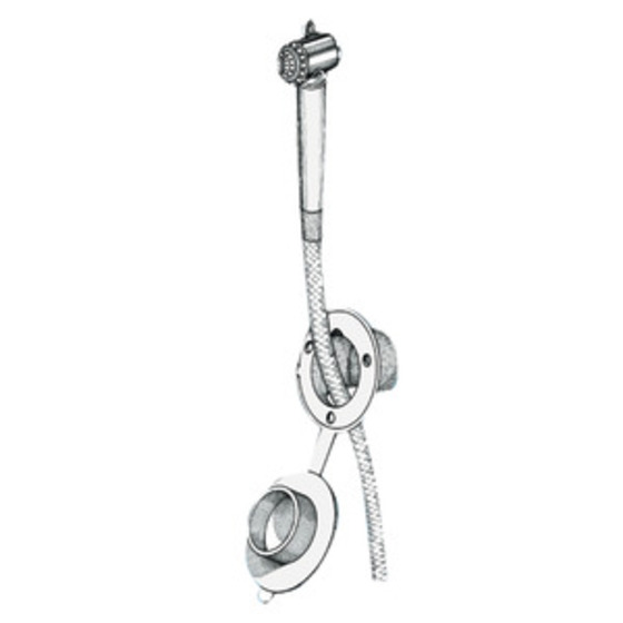 Osculati Deck Shower With Mizar Push-button Shower Head For Bulkhead Installation