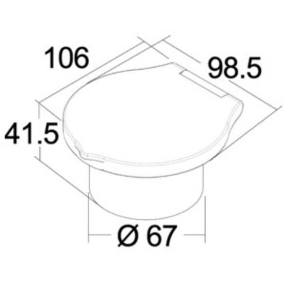 Cabine de douche élégante Osculati avec douche à bouton-poussoir Mizar