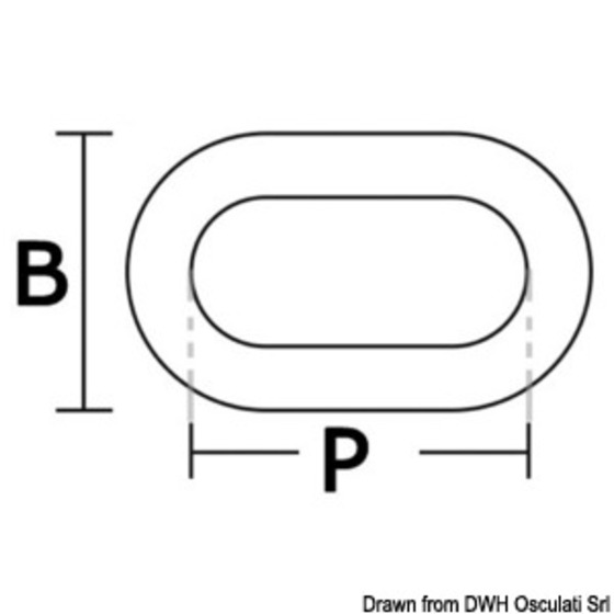 Osculati Hot-dip Galvanized Calibrated Chain - High Strength Type