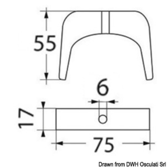Osculati U Shape Leg For 40/60 Hp