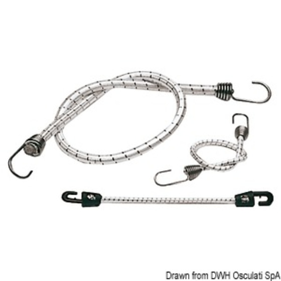 Osculati Bungee / Hook Sail Ties In Stainless Or Nylon